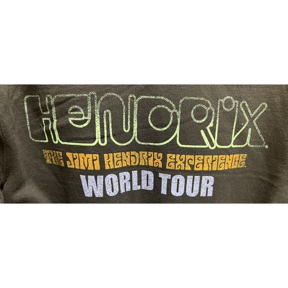 Hendrix World Tour 67 Lightweight Black Pullover Sweatshirt Unisex Size Small - Picture 5 of 7
